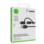Belkin 3-Feet Micro-USB Cable with Lightning Connector Adapter