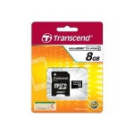 Transcend 8 GB microSD HC Flash Memory Card TS8GUSDHC4