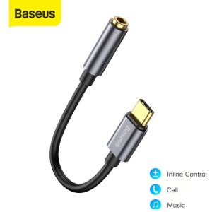 Baseus Headphone Adapter Type-C to 3.5MM Female Adaptor L54 - Black